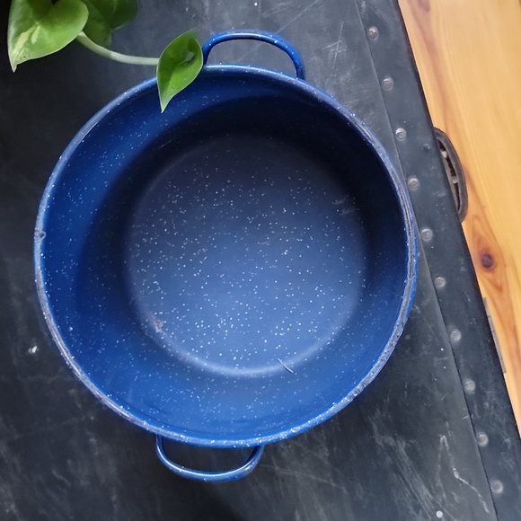 [Enamelware] blue pot - Picture 3 of 4